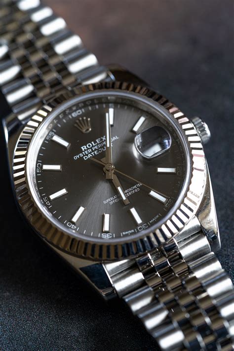 rolex datejust grey dial.